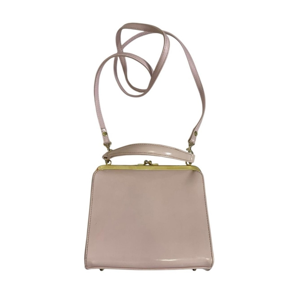 Pastel patent snap bag top handle